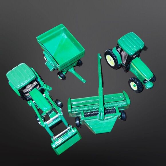 ERTL JOHN DEERE DIECAST Lawn Mower Tractor Tractor Cart & Tractor with Loader B6 - Picture 7 of 7